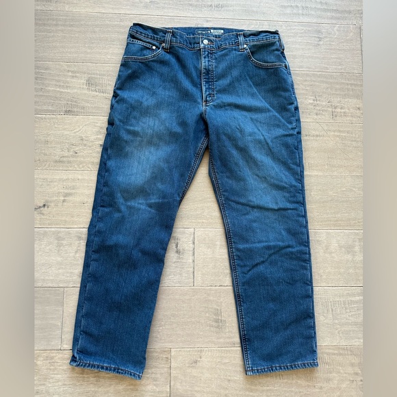 CARHARTT Relaxed Fit flannel-lined men’s jeans size 38 W 32 L - Picture 1 of 4